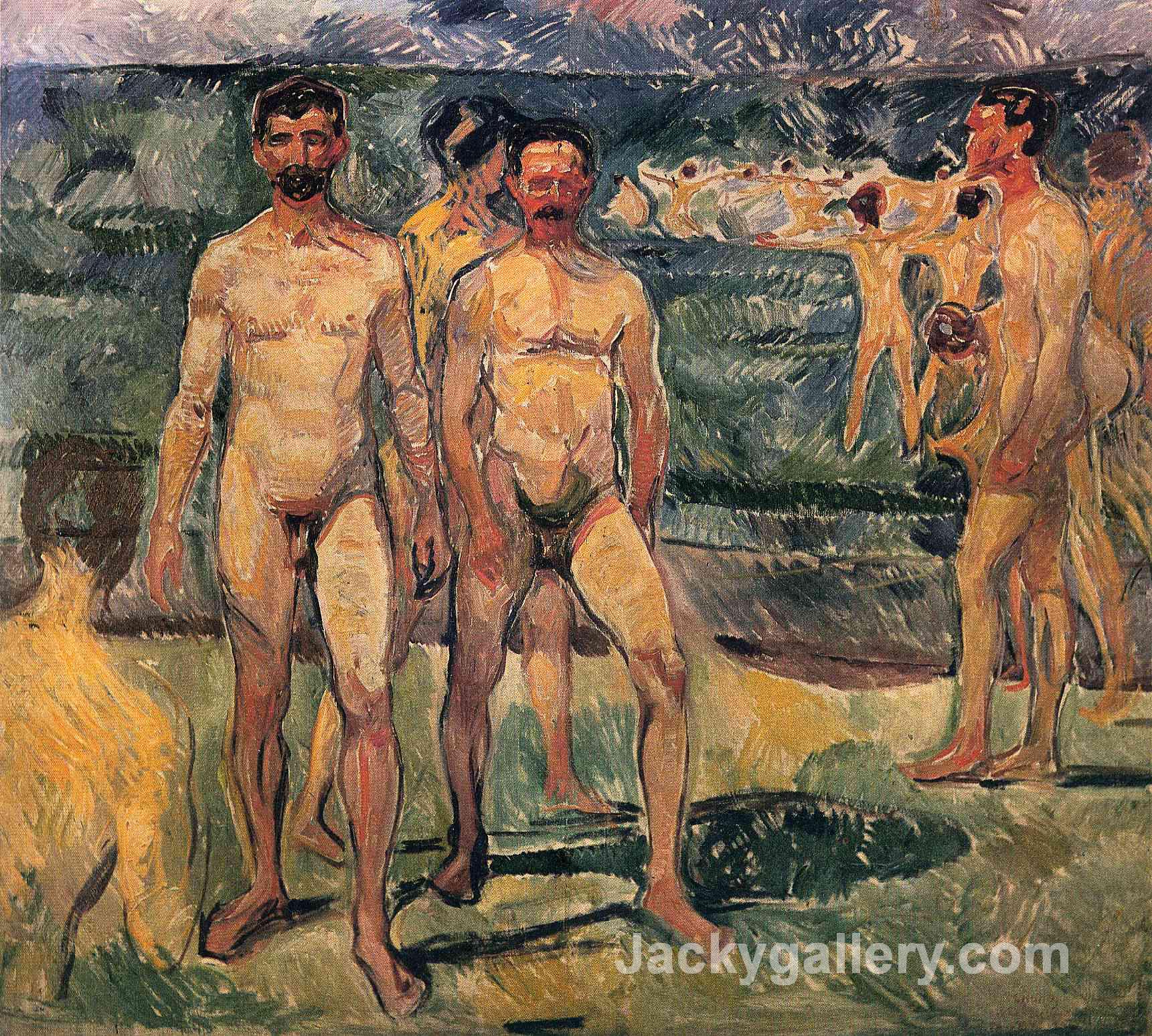 Bathing Men by Edvard Munch paintings reproduction